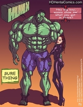 Hulk VS Black Widow hentai comics porn